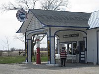 USA - Odell IL - Restored Standard Oil Gas Station 3 (8 Apr 2009)